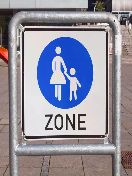 Pedestrian area sign — Stock Photo, Image