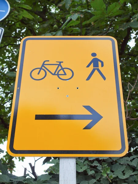 Bike Lane sinal — Fotografia de Stock