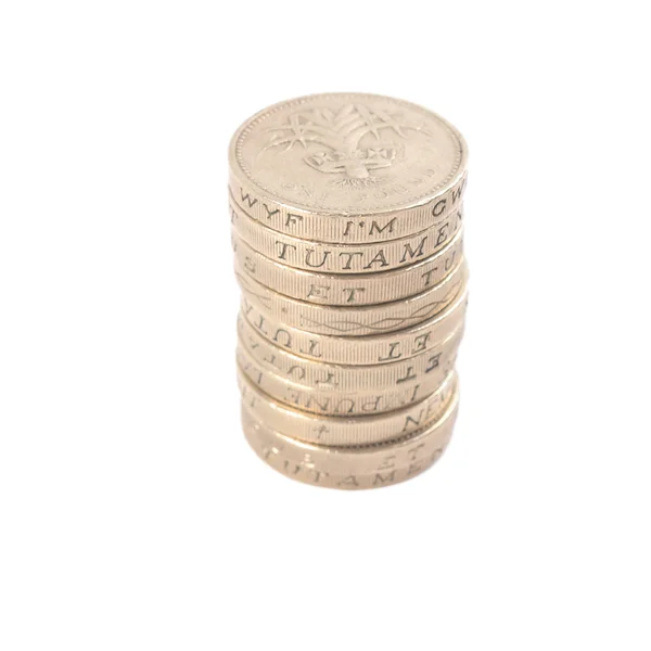 Монеты фунта — стоковое фото