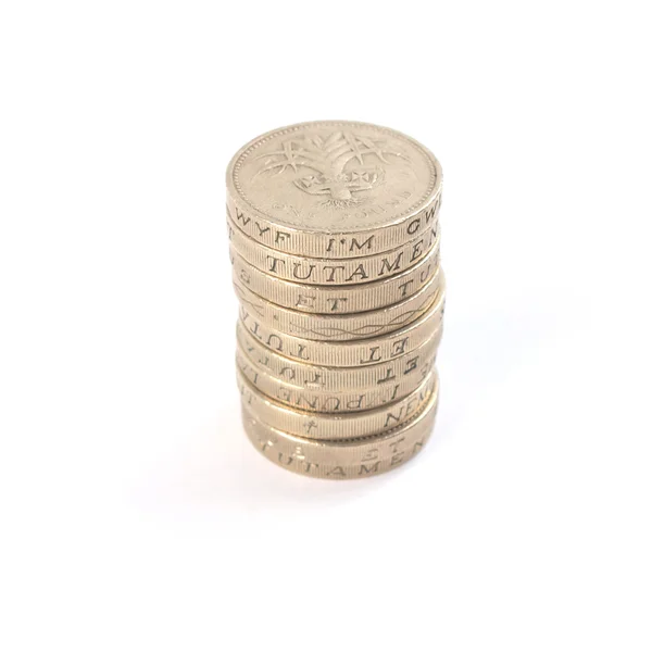 Монеты фунта — стоковое фото