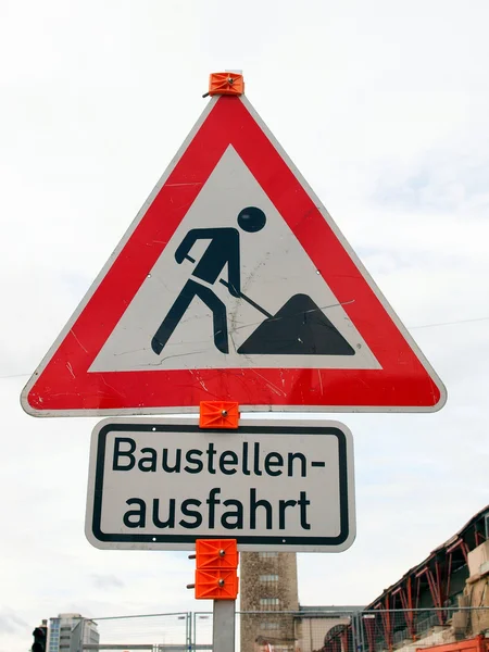 Roadworks işareti — Stok fotoğraf
