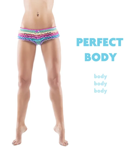 Slim garvade kvinnas kropp — Stockfoto