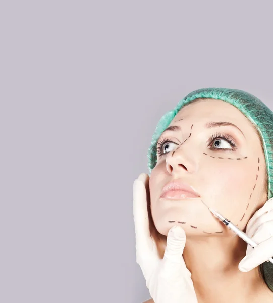 Face Plastic Surgery Operation — Stock Photo, Image