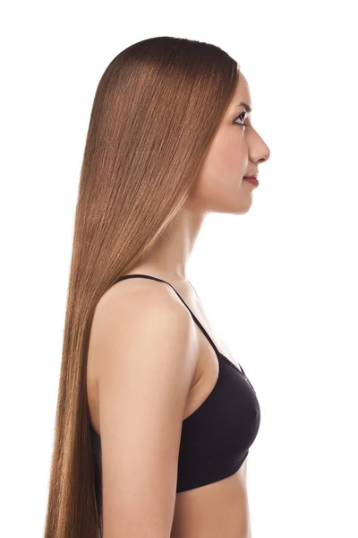 Giovane ragazza con i capelli lunghi — Foto Stock
