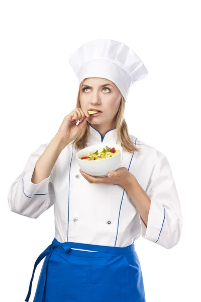 Chef taste food — Stock Photo, Image