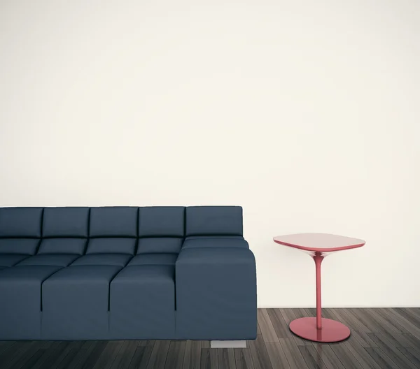 Stock image Minimal modern interior couch and table