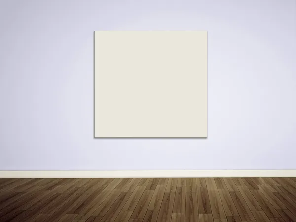 Moderni taidegalleria Tyhjä kuva seinällä — kuvapankkivalokuva