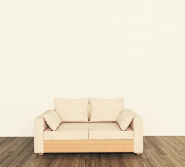 最小的现代室内沙发 — 图库照片