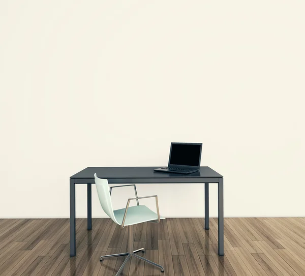 Moderna mesa interior de oficina y sillas —  Fotos de Stock