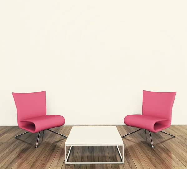 Minimal modern iç koltuk ve masa — Stok fotoğraf