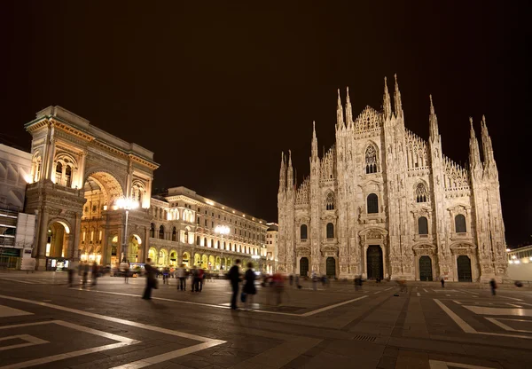 Piazza del Duomo at night — Stock Photo, Image