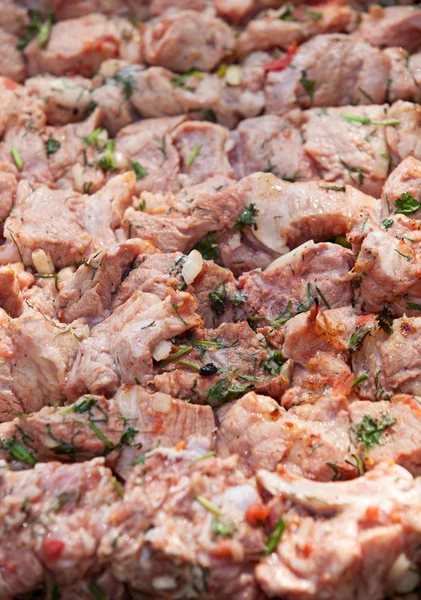 stock image Meat slices marinated for grilling