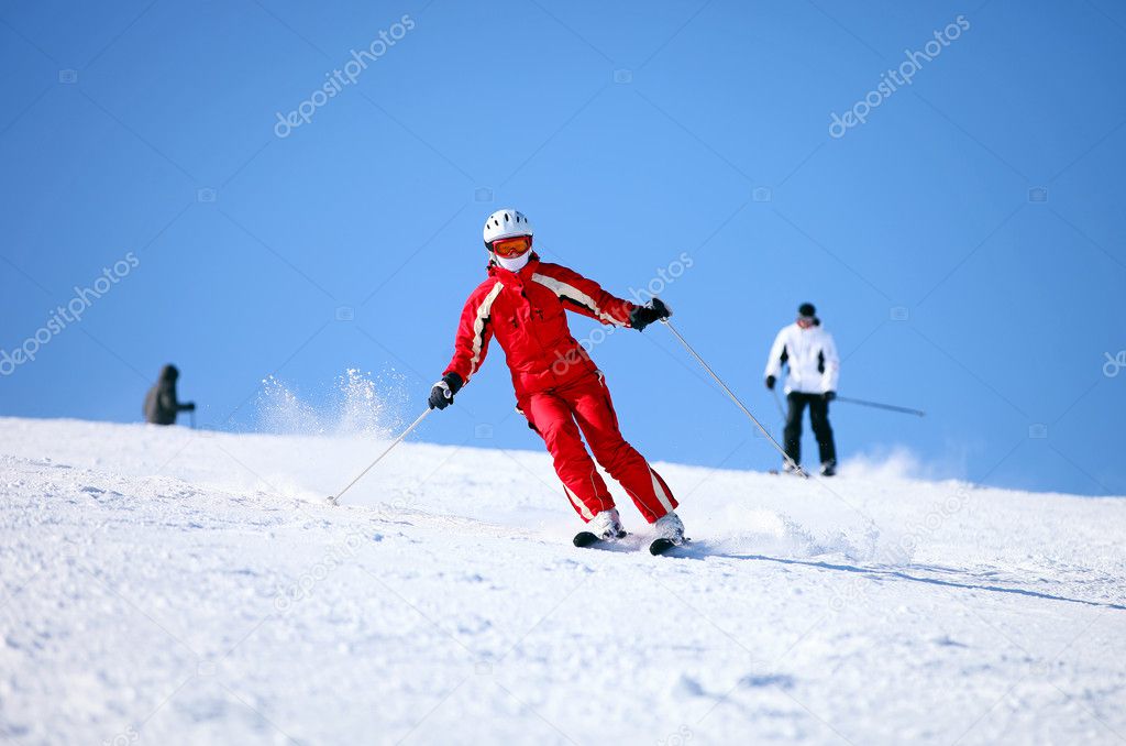 滑雪美女壁纸图片