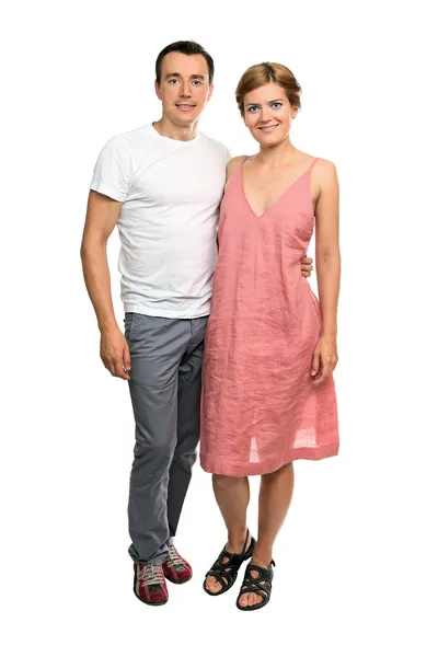 Full lenght of an attractive young couple — Stock Photo, Image