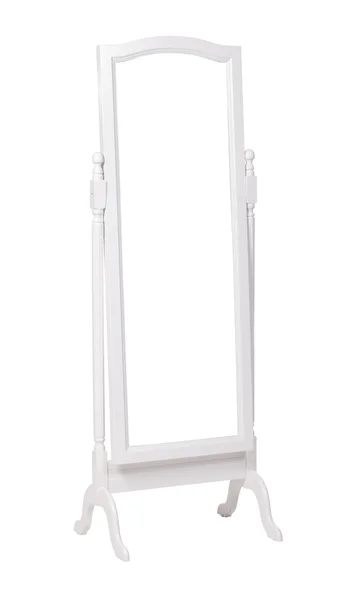 Full length dressing mirror on stand, with clipping path — Stock Photo, Image