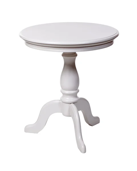 Elegancki stolik na białym tle nad białe, ze ścieżką przycinającą — Zdjęcie stockowe
