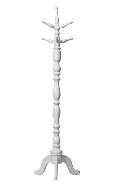 Free-standing coat rack over white, with clipping path — Stock Photo, Image