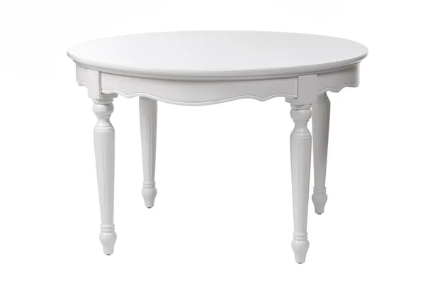 Elegancki stół biały, ze ścieżką przycinającą — Zdjęcie stockowe