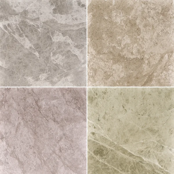 Cuatro diferentes textura de mármol. (high.res .) — Foto de Stock