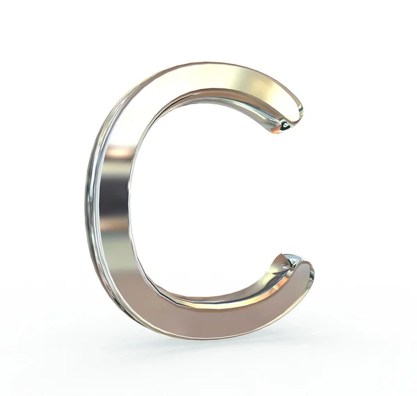 Simbolo dell'alfabeto 3d metal. (isolato .) — Foto Stock