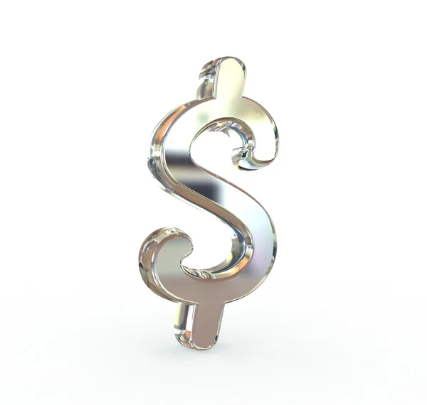 3D marka metal Dolar — Zdjęcie stockowe