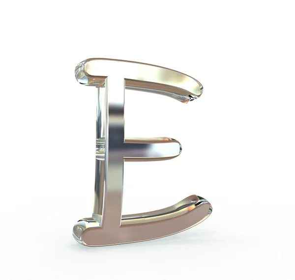 3D metal alfabet symbol. (na białym tle.) — Zdjęcie stockowe