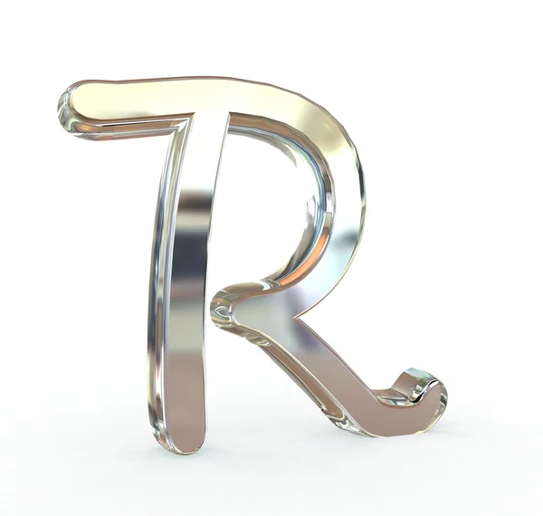 3D kovové abeceda symbol. (izolovaný.) — Stock fotografie