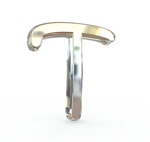 3D Metallbuchstabe Symbol. (isoliert.) — Stockfoto