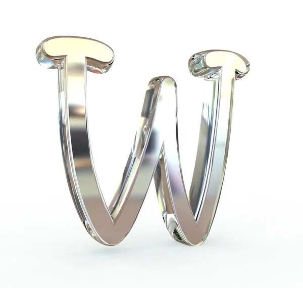 3D kovové abeceda symbol. (izolovaný.) — Stock fotografie