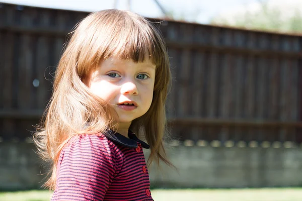 Портрет маленькой красивой девушки — стоковое фото