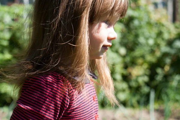 Portrait of small beautiful girl — Stock Photo, Image