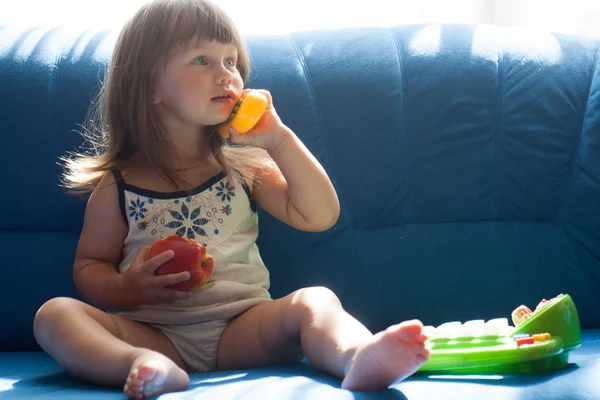 stock image Portrait of small beautiful girl