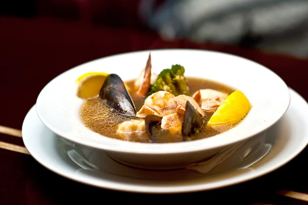 Seafood soup — Stock Image Seafood soup Stock Photo