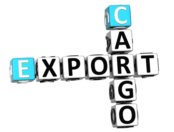 3D Cargo Export Crossword — Stock Photo, Image