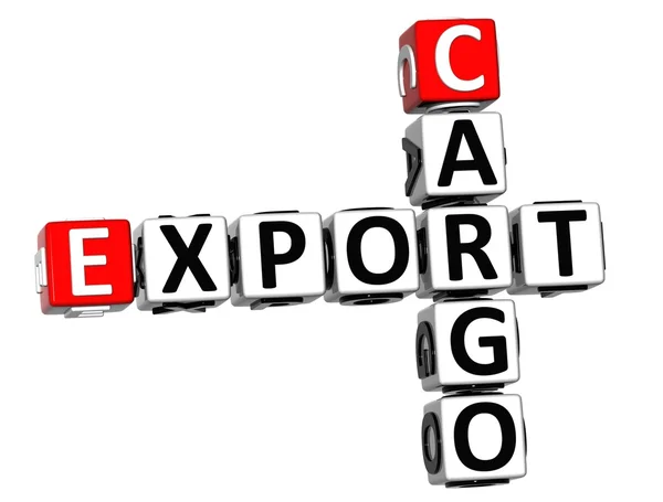 3D Cargo Export Mots croisés — Photo