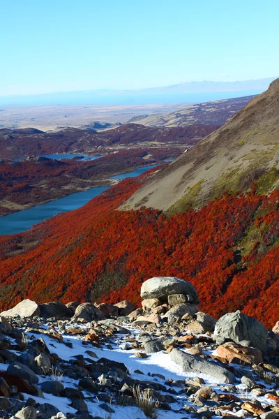 Bellissimo paesaggio naturale con Mt. Fitz Roy visto nel Parco Nazionale Los Glaciares, Patagonia, Argentina — Foto Stock