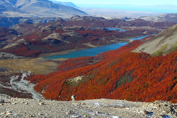 Природный ландшафт с горой Фитц Рой в Национальном парке Лос-Исиарес, Патагония, Аргентина — стоковое фото