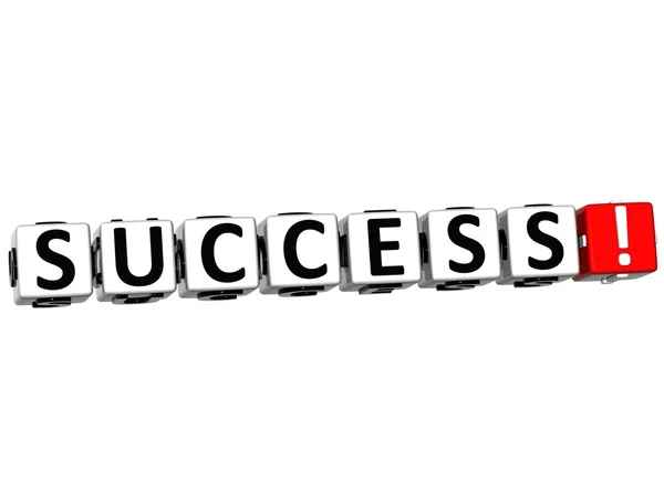 3d sucesso palavra cruzada — Fotografia de Stock