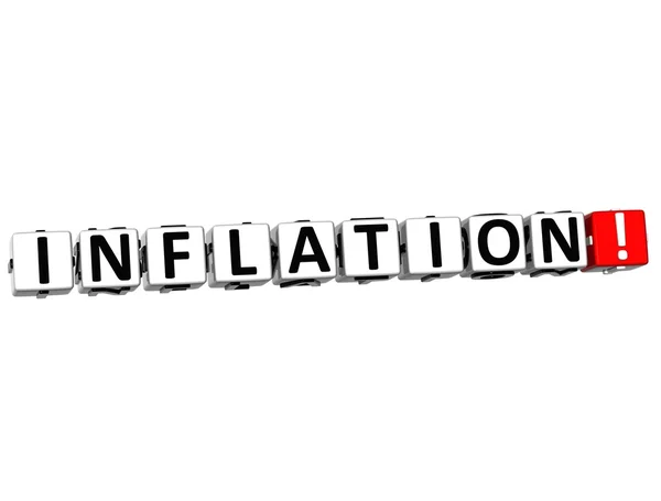Кнопка 3D инфляции Нажмите здесь Блокировать текст — стоковое фото