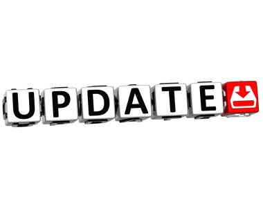 blok metin 3D update düğmesini tıklayın.