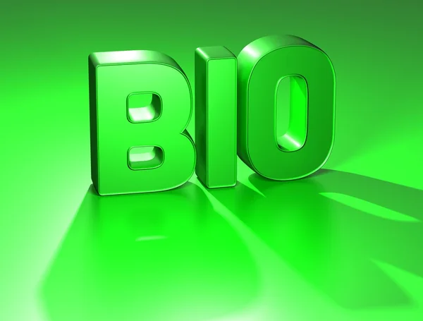 Word Bio на зеленом фоне — стоковое фото