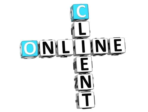 3D Online Client Crossword — Stock Photo, Image