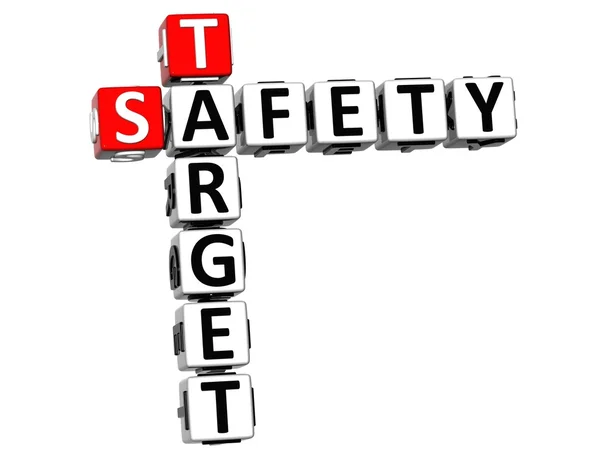 3D Safety Target Crossword — Stock Photo, Image