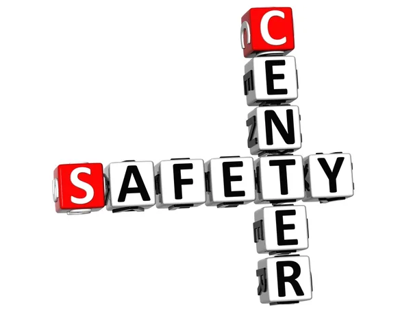 3D Safety Center Crossword — Stock Photo, Image