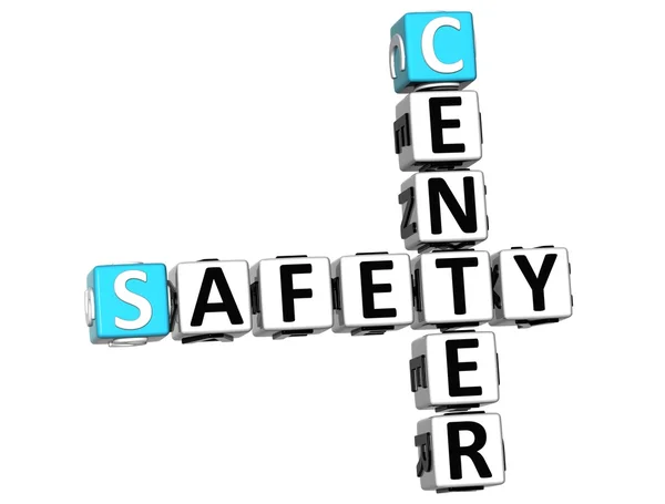 3D Safety Center Crossword — Stock Photo, Image