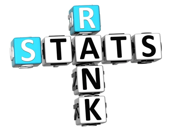 3d Rang Statistiken Kreuzworträtsel — Stockfoto