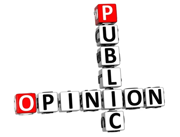 Crucigrama de opinión pública 3D — Foto de Stock