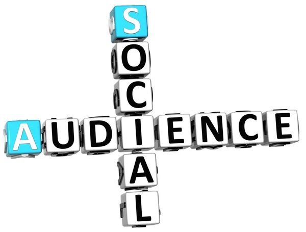 3D Social Audience Palavra cruzada — Fotografia de Stock
