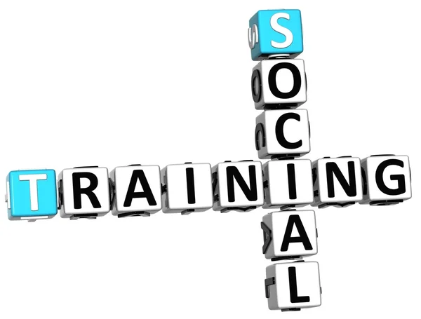 3D Social Training Crossword — Stock Photo, Image