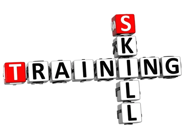 3D Skill Training Crossword — Stock Photo, Image